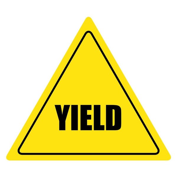 5S Supplies Yield - 32in Diameter Non Slip Floor Sign FS-YIELDTR-32